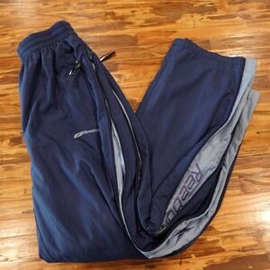 VTG Reebok Athletic Track Pants Youth XL Pockets Blue‎ Zip Leg Extension
